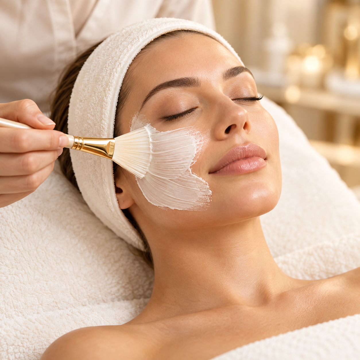 Professional facial treatment